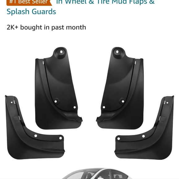 4pc 2020-2024 Upgraded Tesla Model Y Mud Flaps Splash Guards - Picture 3 of 4